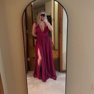 Lulu's Deep Red Maxi Dress